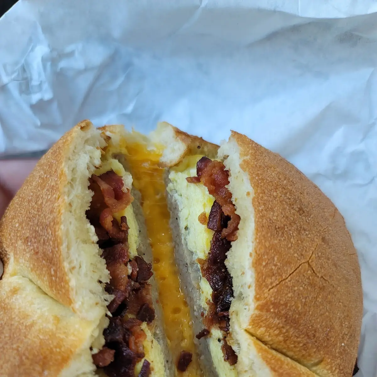 Bacon Sausage Eggwich