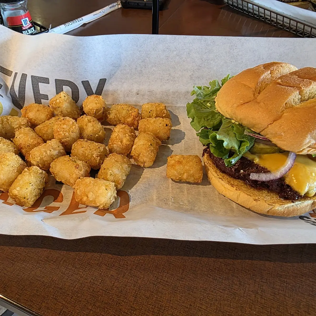 Classic Smash Burger and Smash Tots