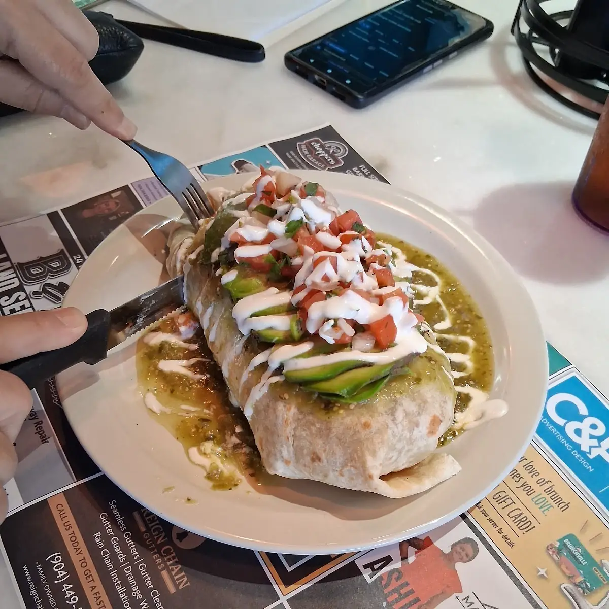 Breakfast Burrito with Microgreens