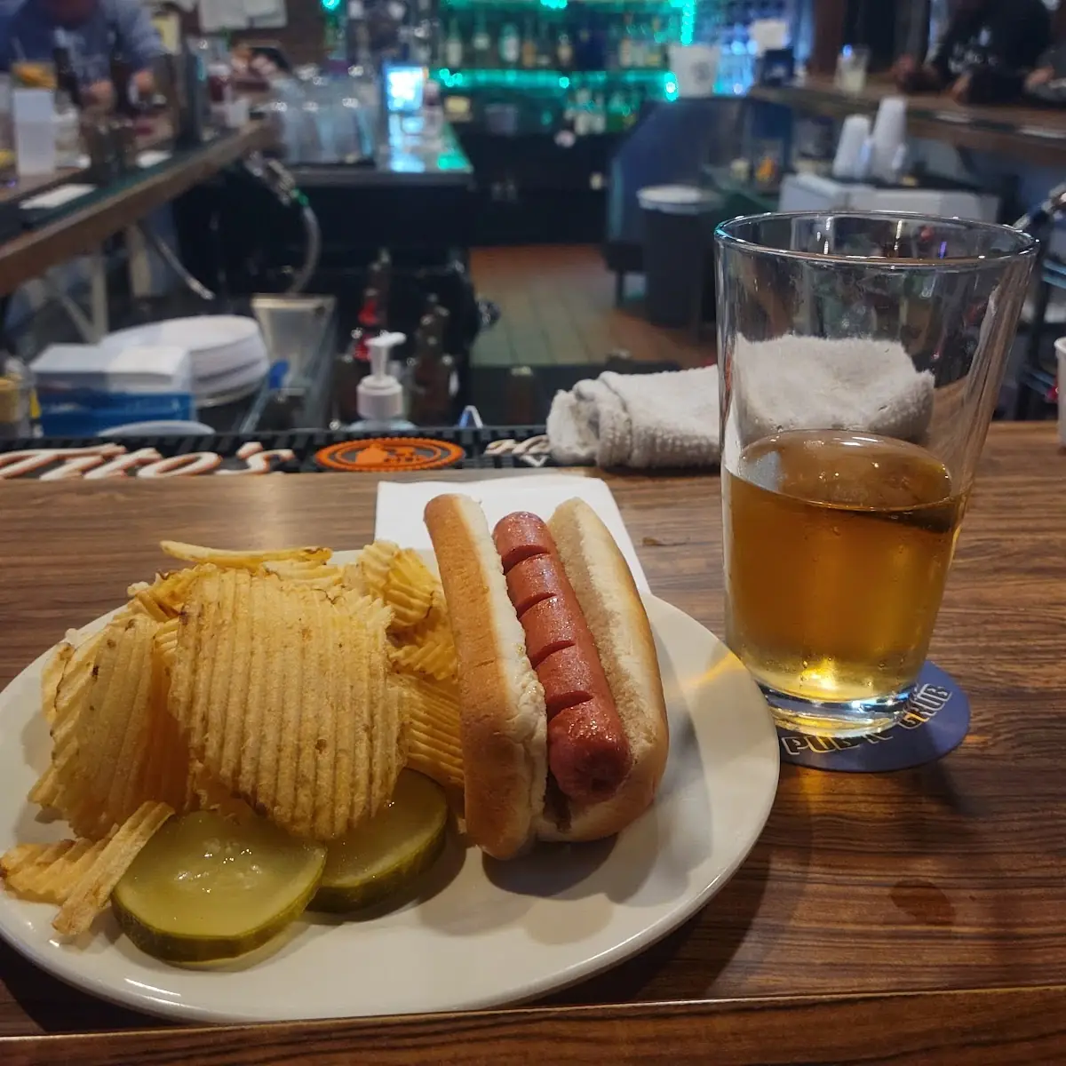 Beer Hot Dog & Chips