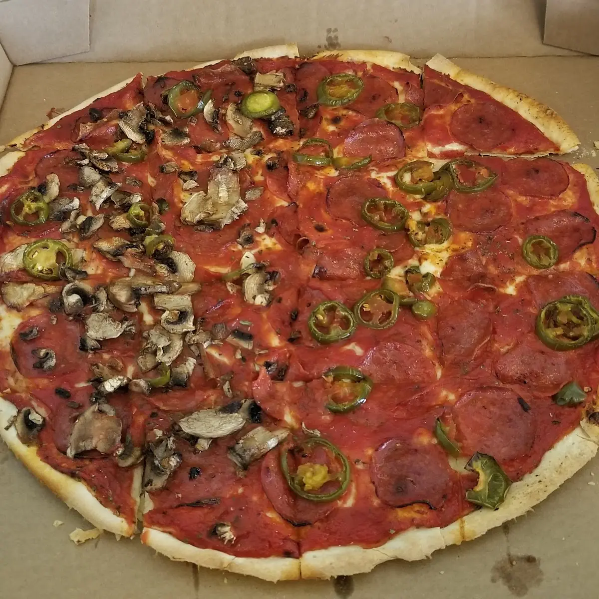 Pepperoni and Sausage Pizza