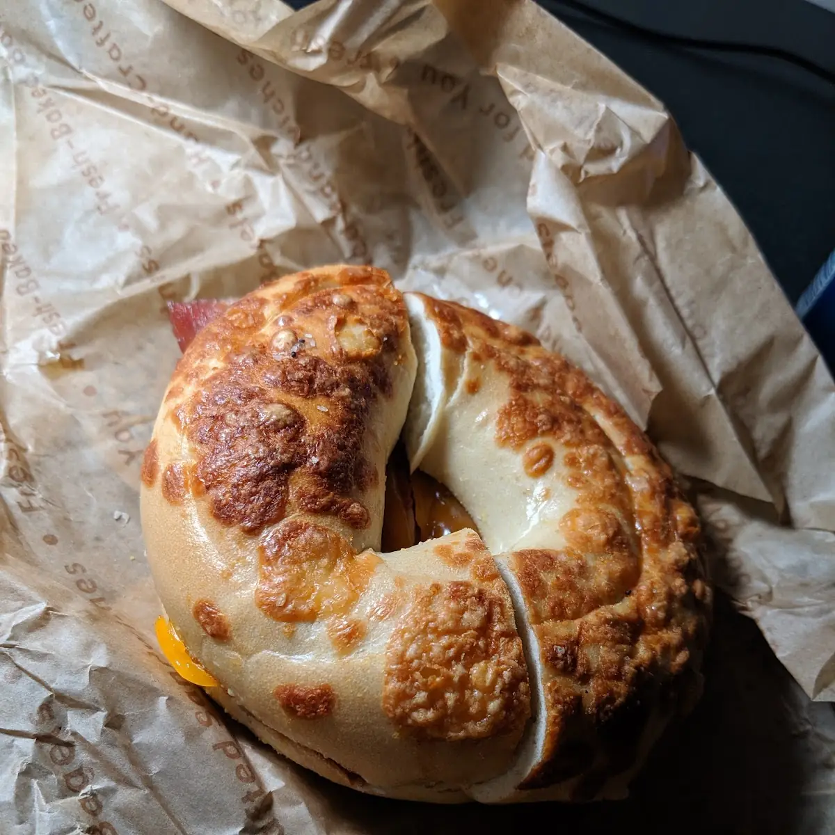 Plain Bagel with Cheddar Cheese