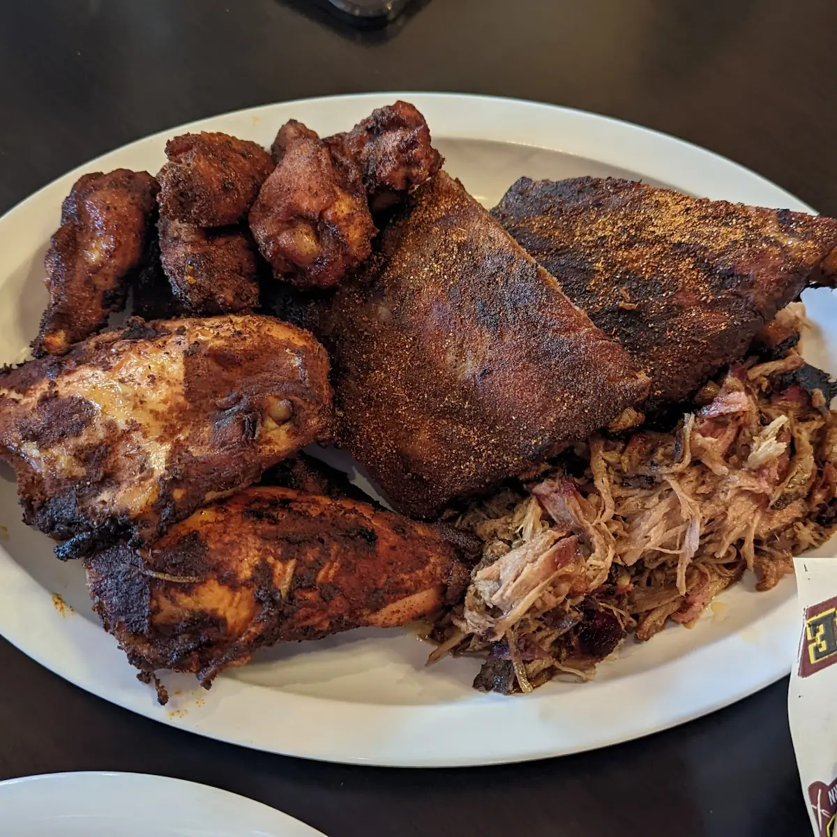 Pulled Pork Ribs and Chicken Dinner