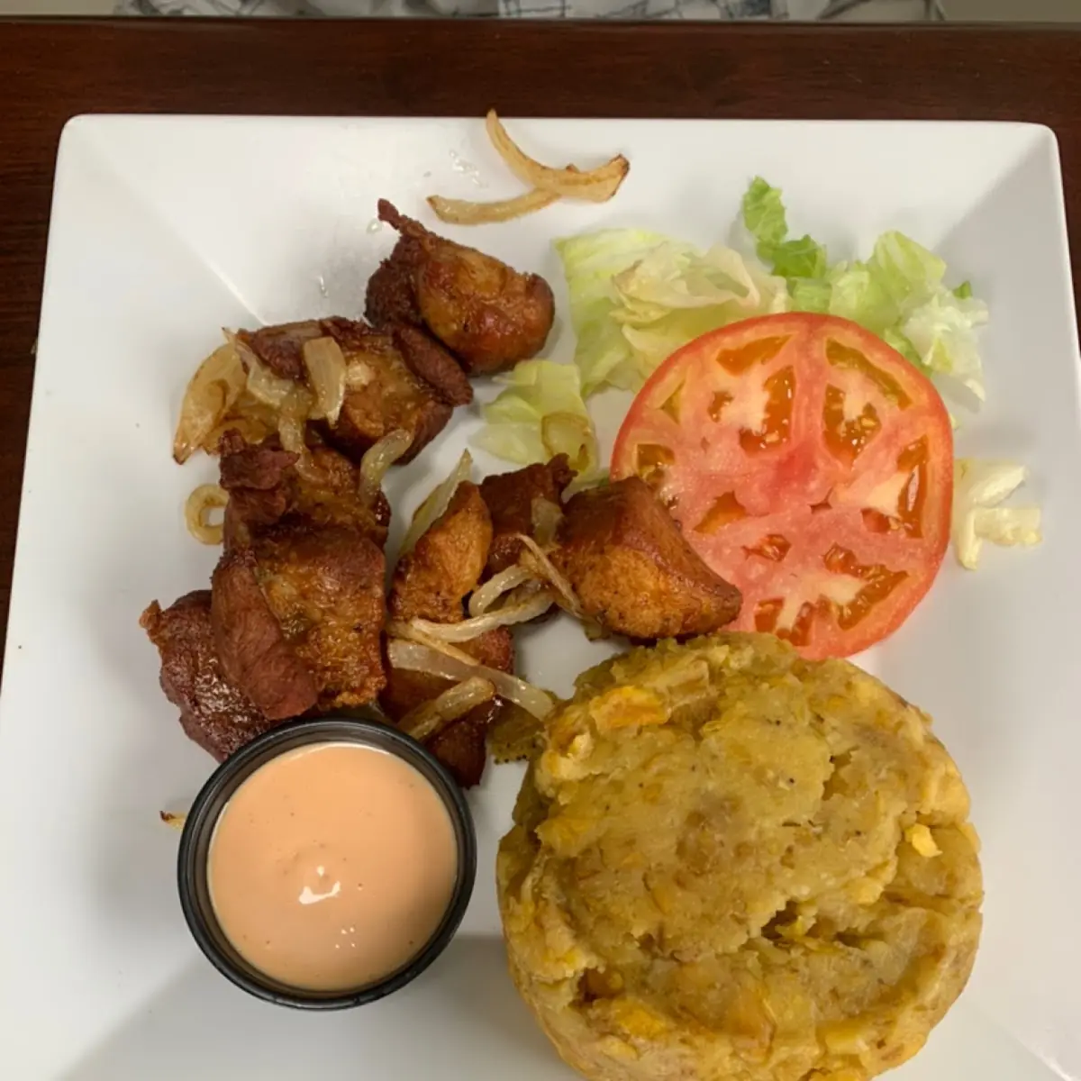 Mofongo Con Carne Frita