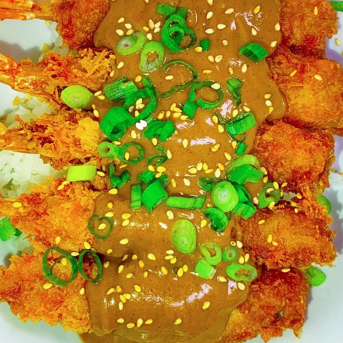 Curry Shrimp Katsu Don