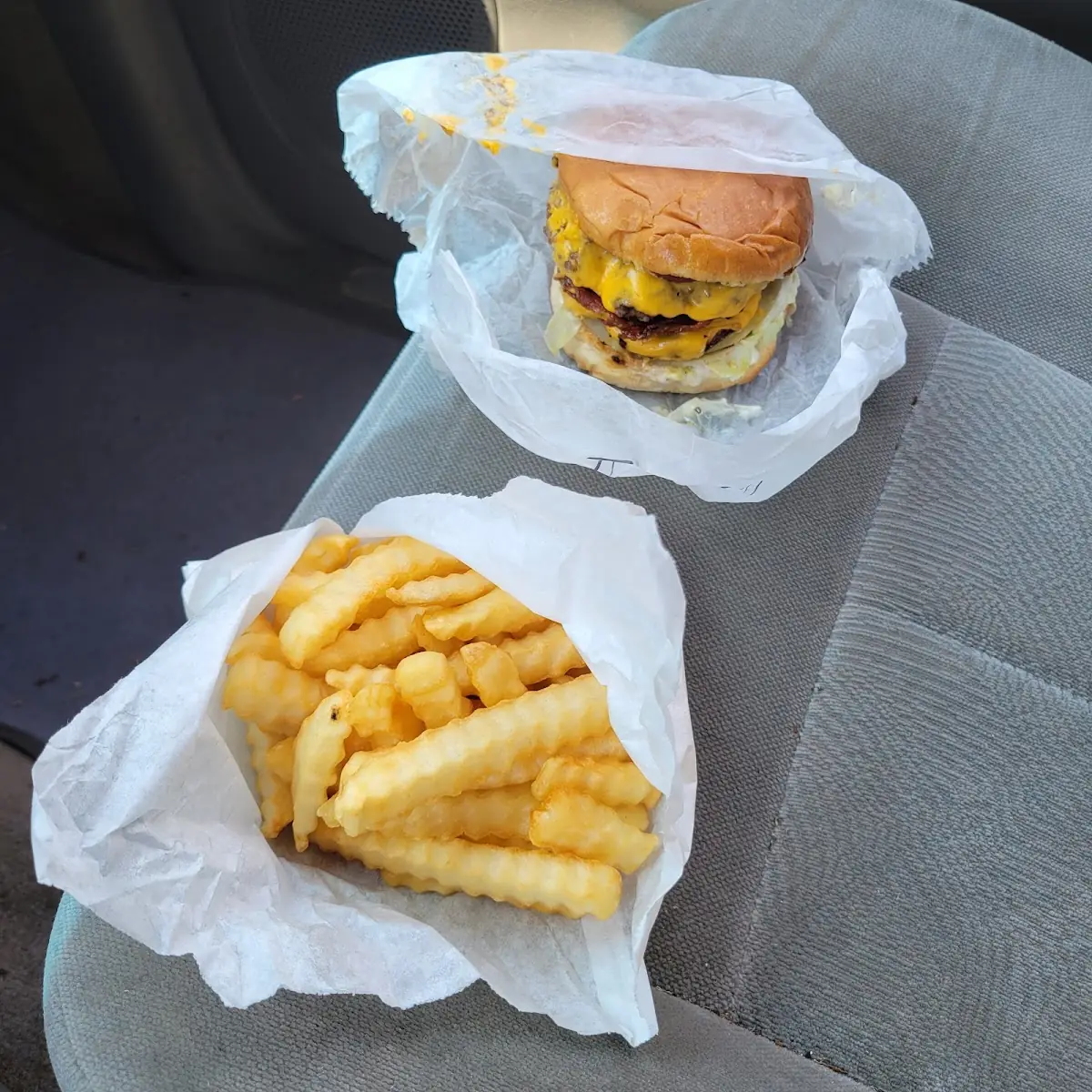Double Bacon Cheeseburger & Large Fries