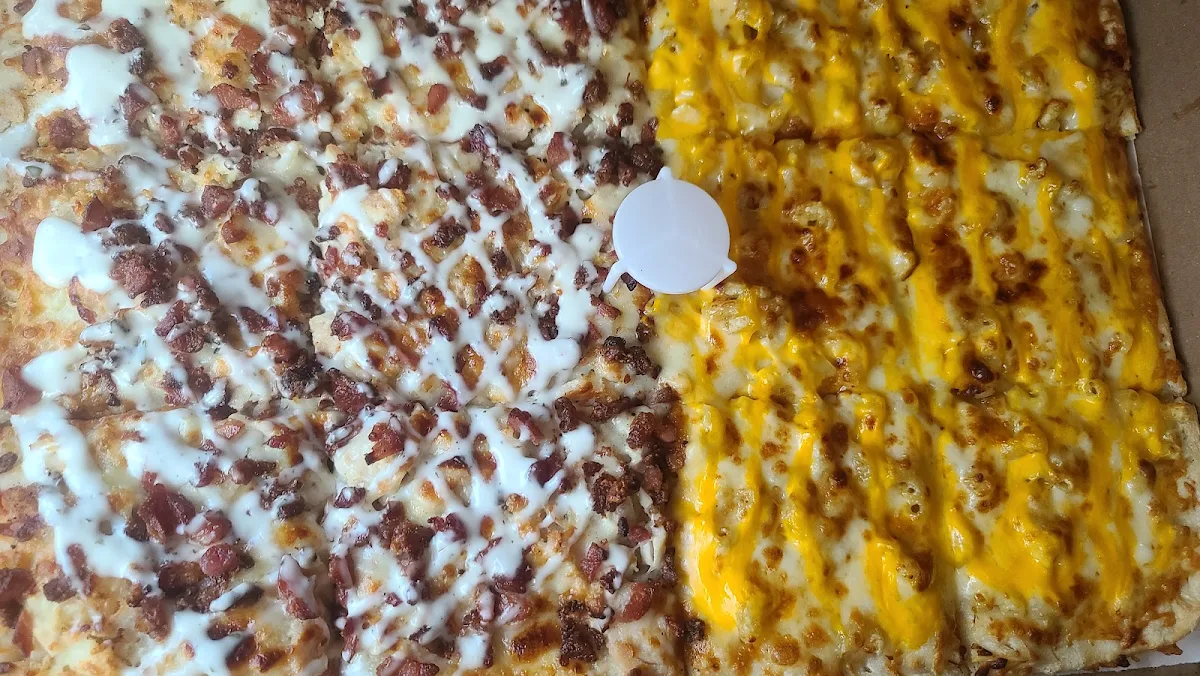 Chicken Bacon Ranch Pizza and Macaroni and Cheese Pizza