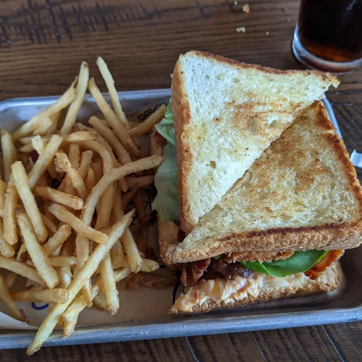 pblt Sandwich and Fries