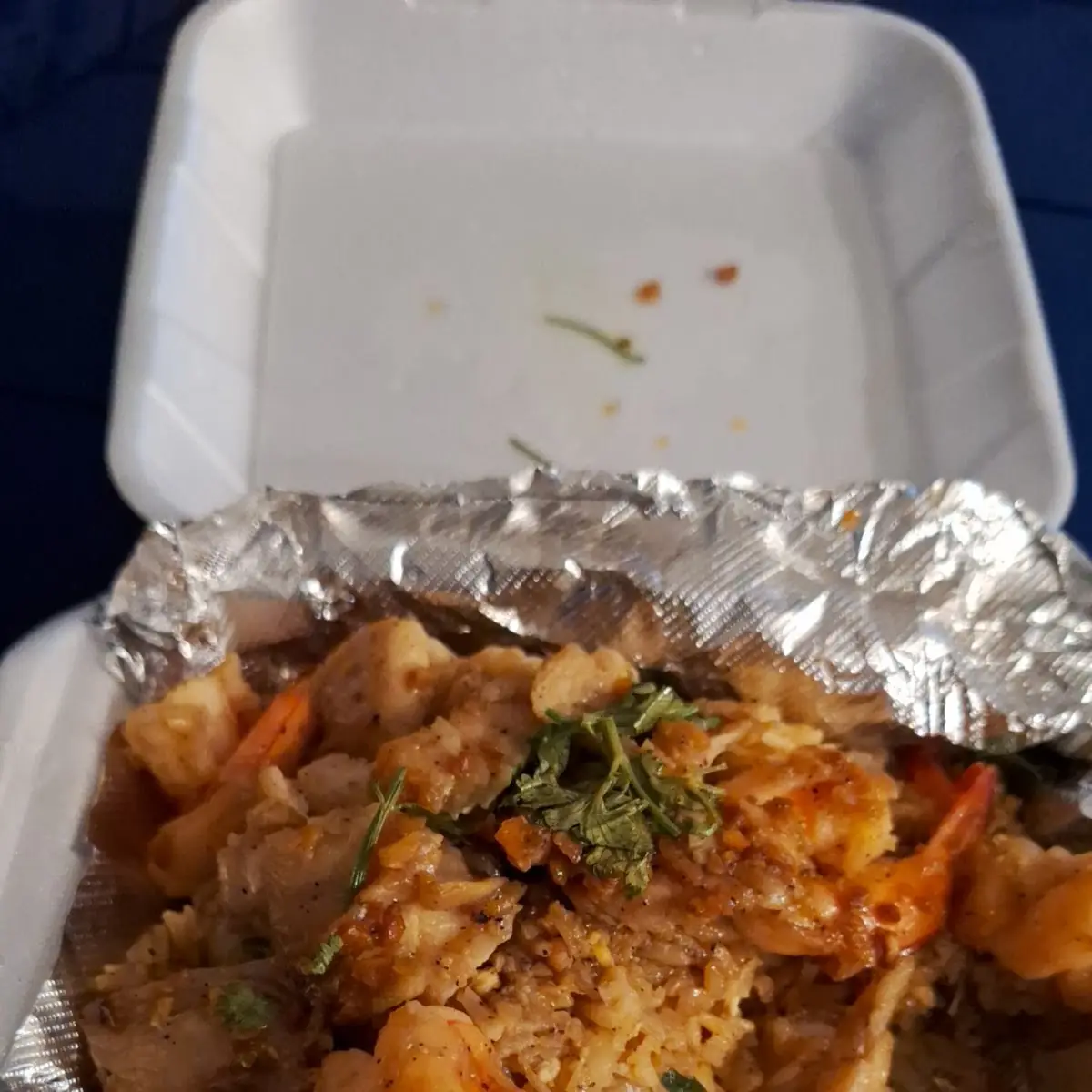 Thai Fried Rice w Garlic Chicken & Shrimp