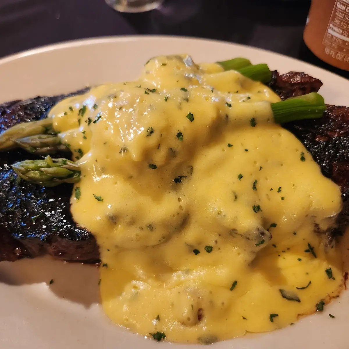 Ribeye Steak with Oscar Topping