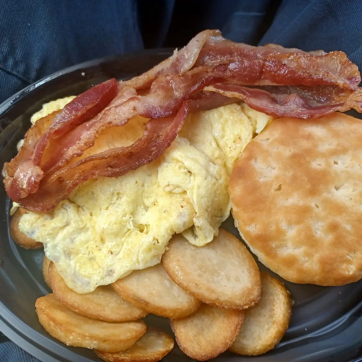 Scrambled Egg Platter with Bacon