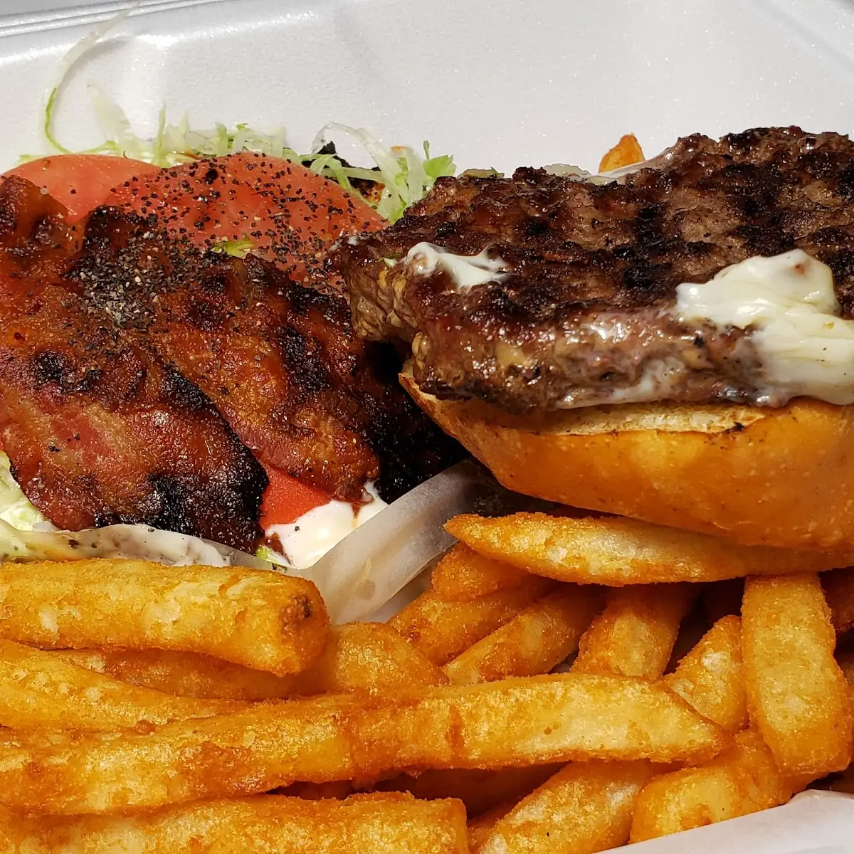 Bacon Cheeseburger with Fries