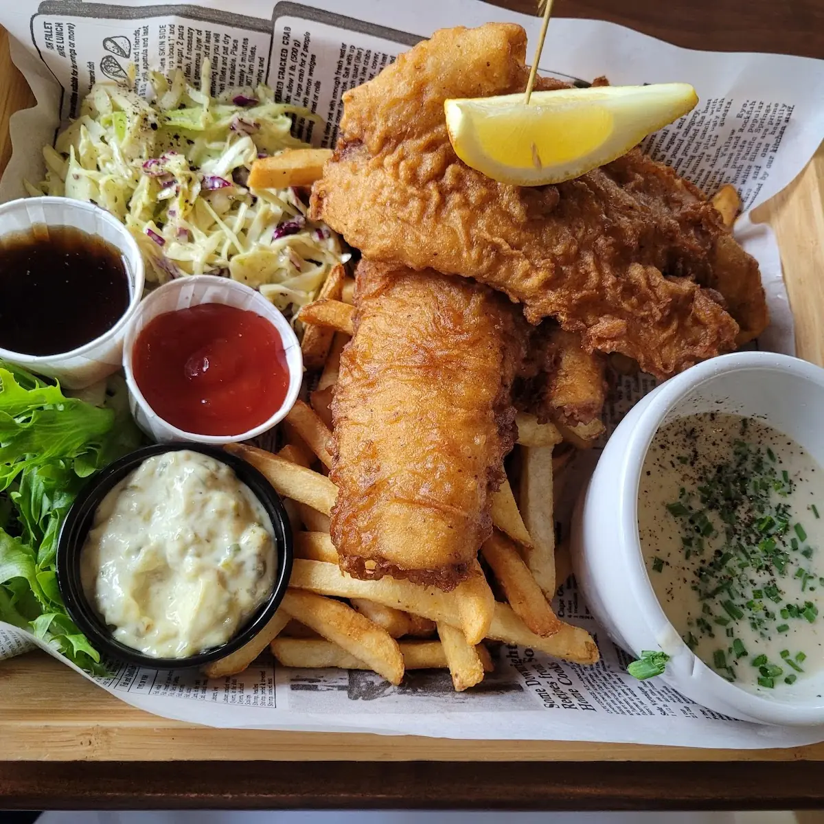 Fish and Chips with Chowder