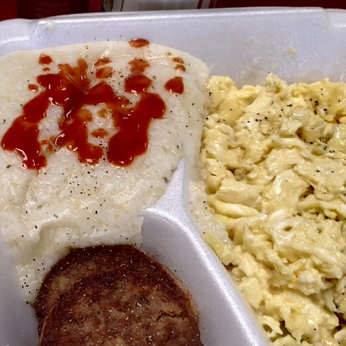 Breakfast Plate Bacon Eggs & Grits