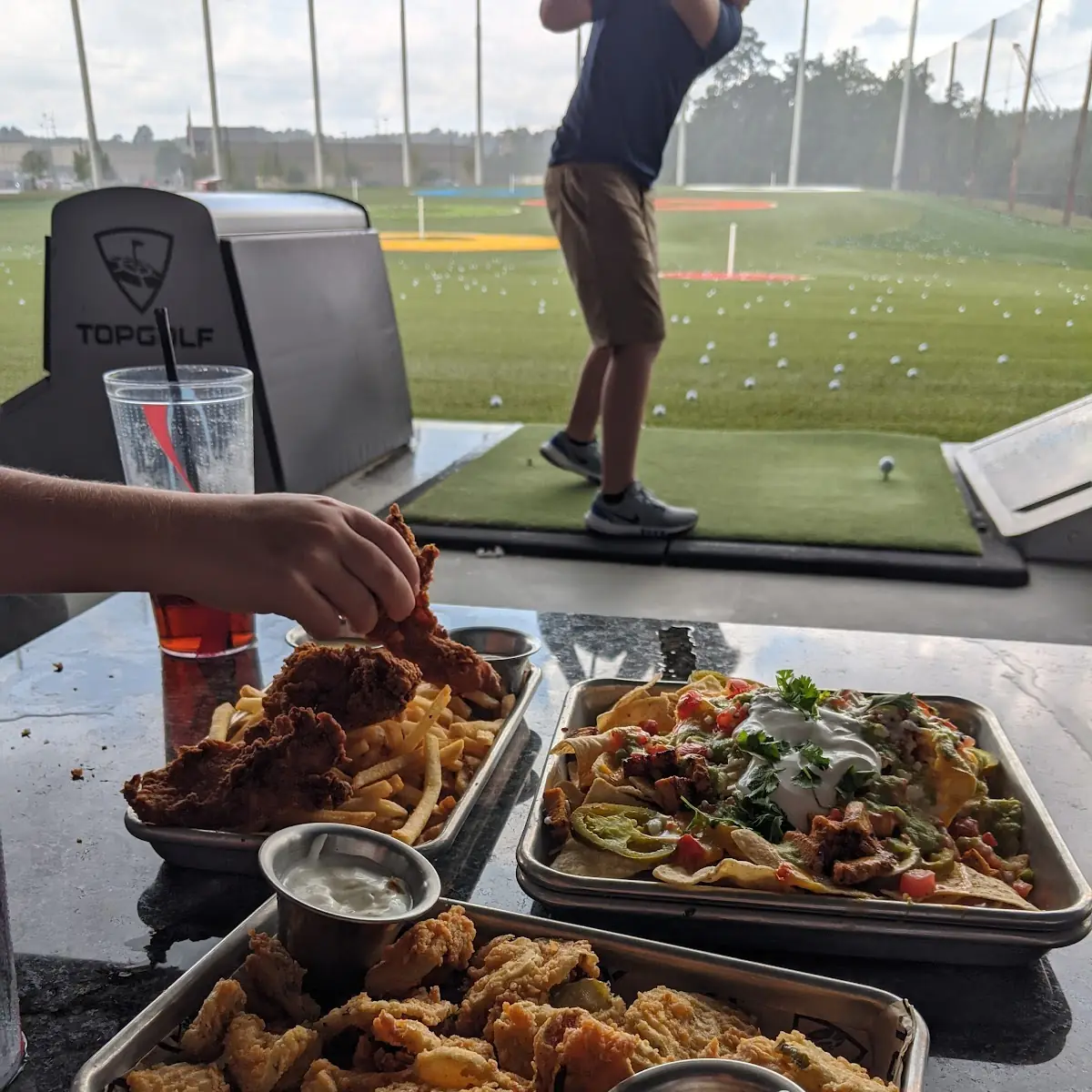 Nachos Fried Pickles Chicken Strips