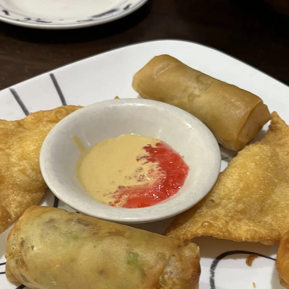 Spring Rolls Crab Rangoon