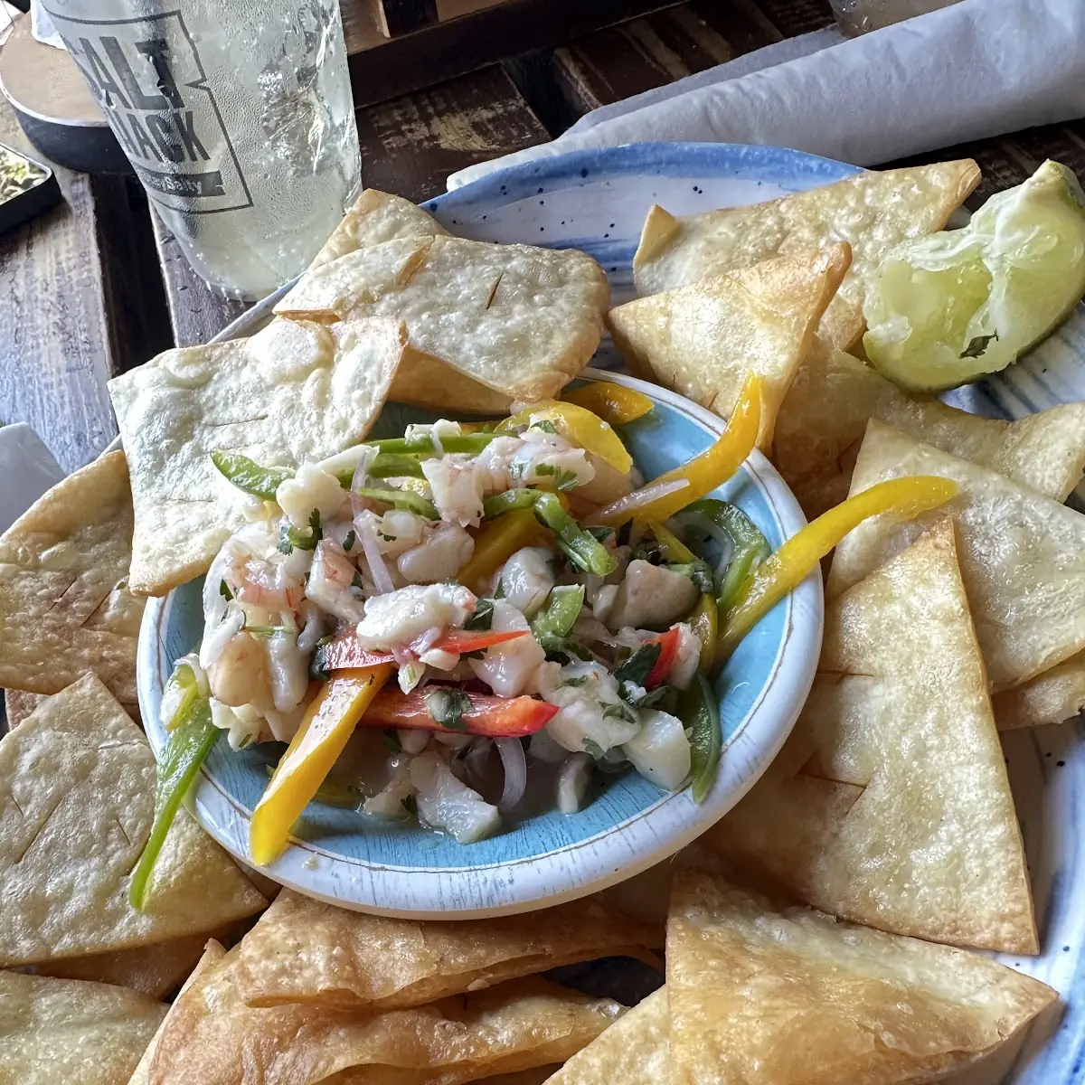 Shrimp Ceviche and Chips