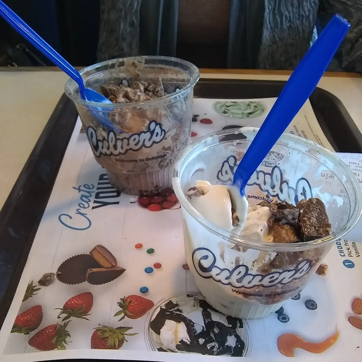 A Hershey's and Reese's Peanut Butter Cup Sundae