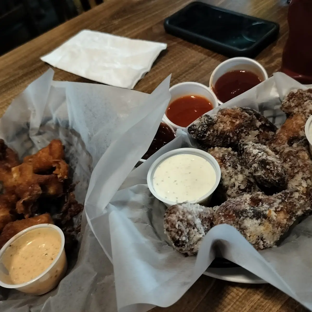 Chicken Legs and Battered Artichoke Hearts