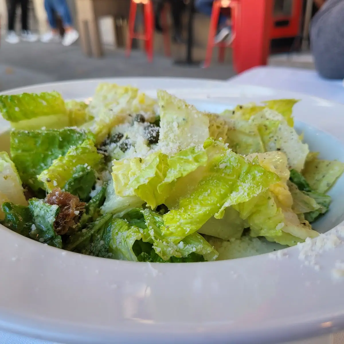 Caesar Salad with Anchovies and Parmesan Cheese