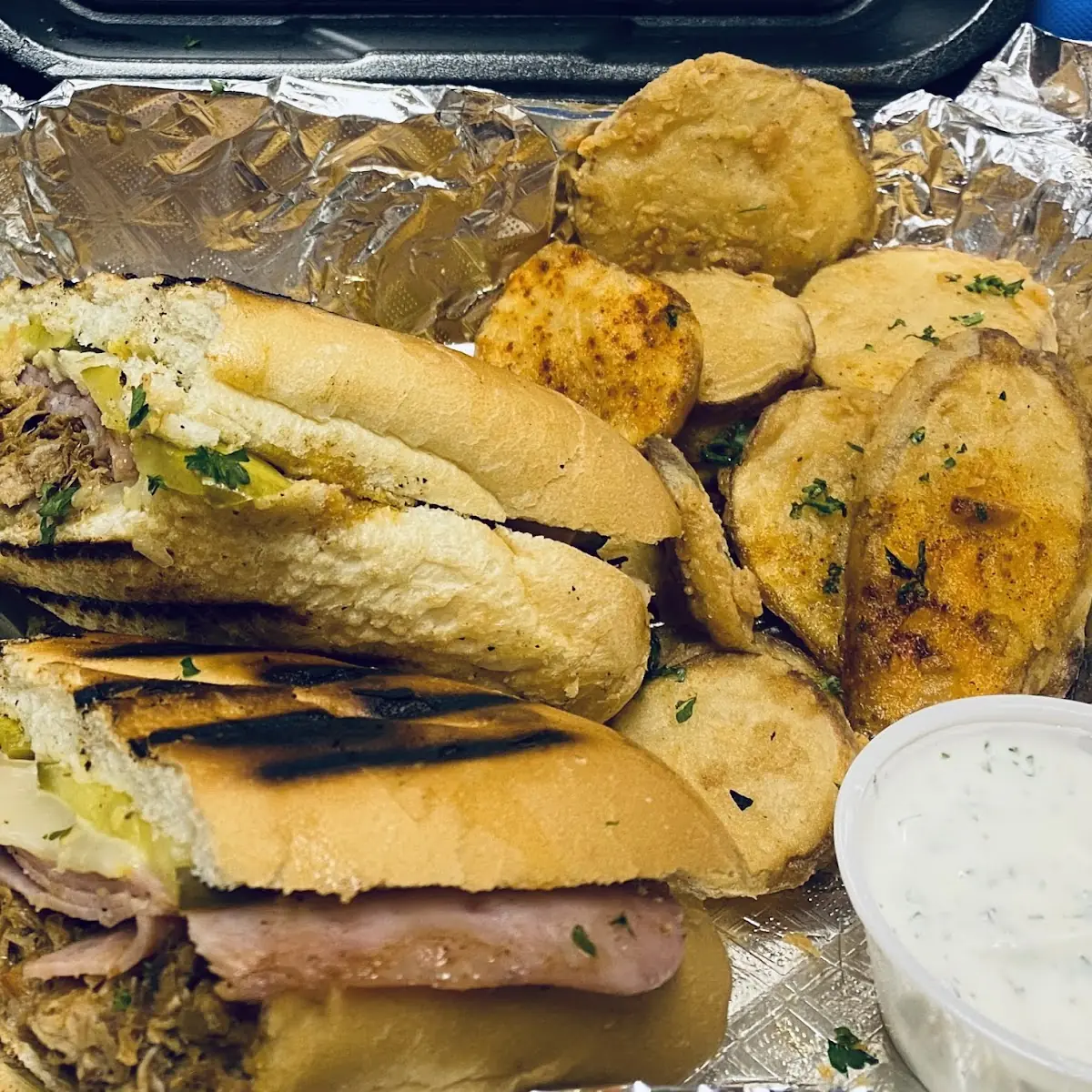 Green Hatch Cubano Sandwich