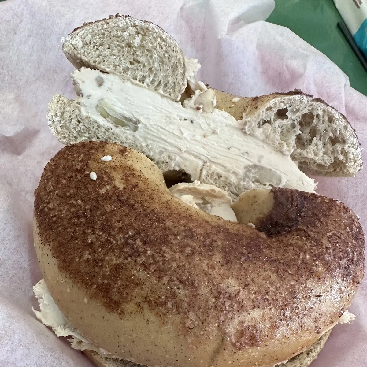 French Toast Bagel with Honey Walnut Cream Cheeee