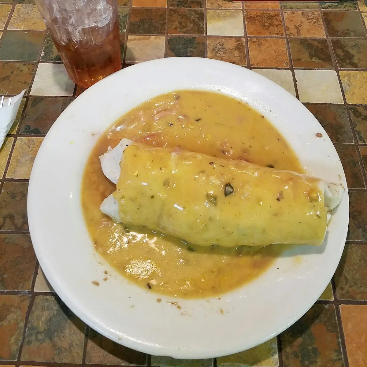 Burrito with Cheese Sauce