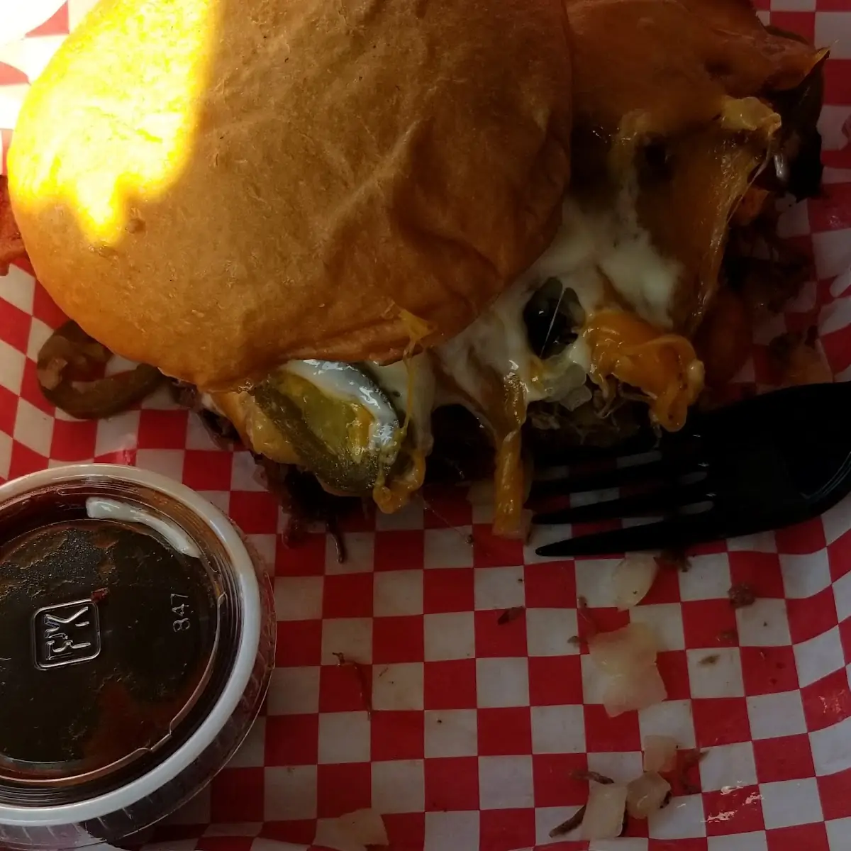 The Terrell Brisket Pulled Pork Bacon and Jalapenos