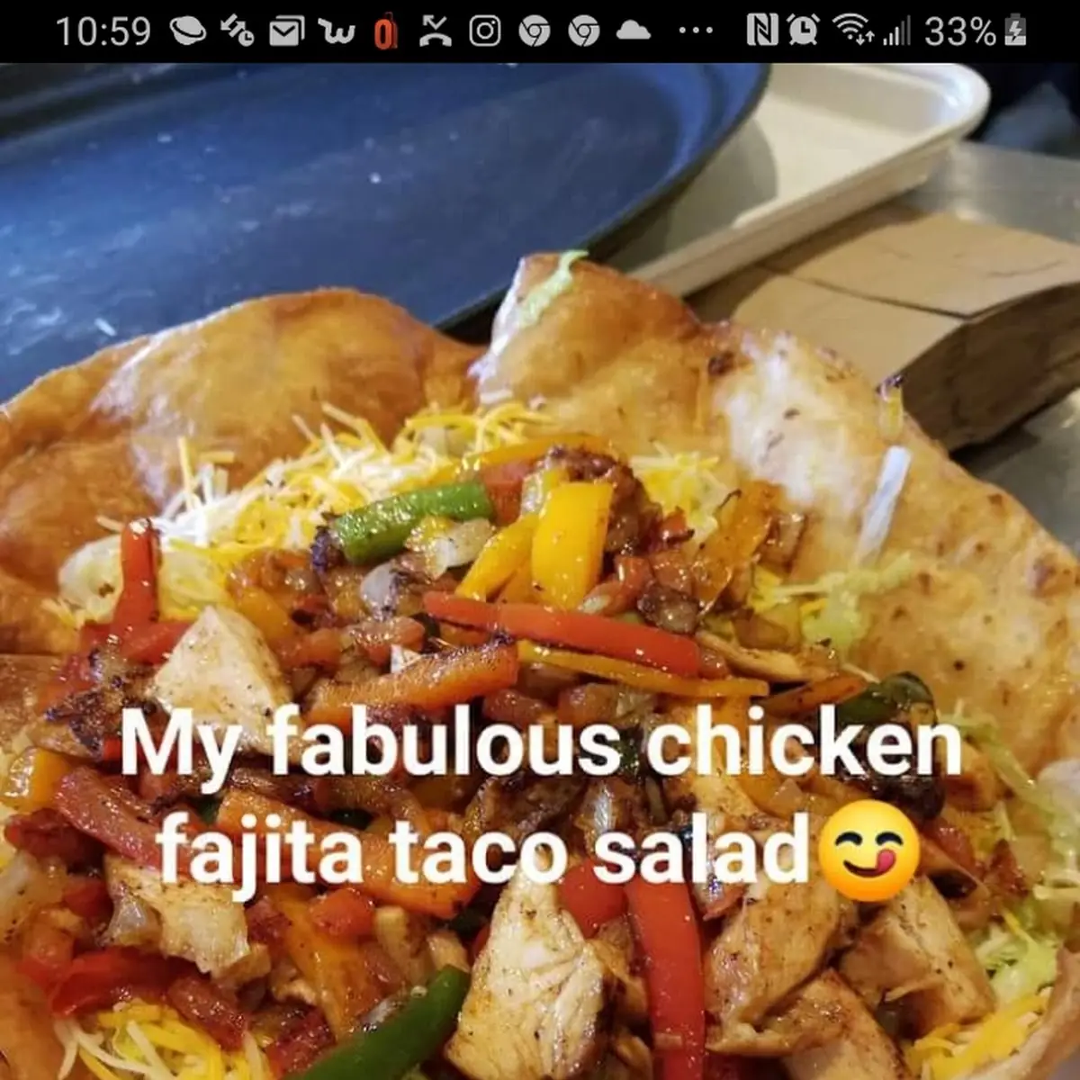 Chicken Fatīta Taco Salad