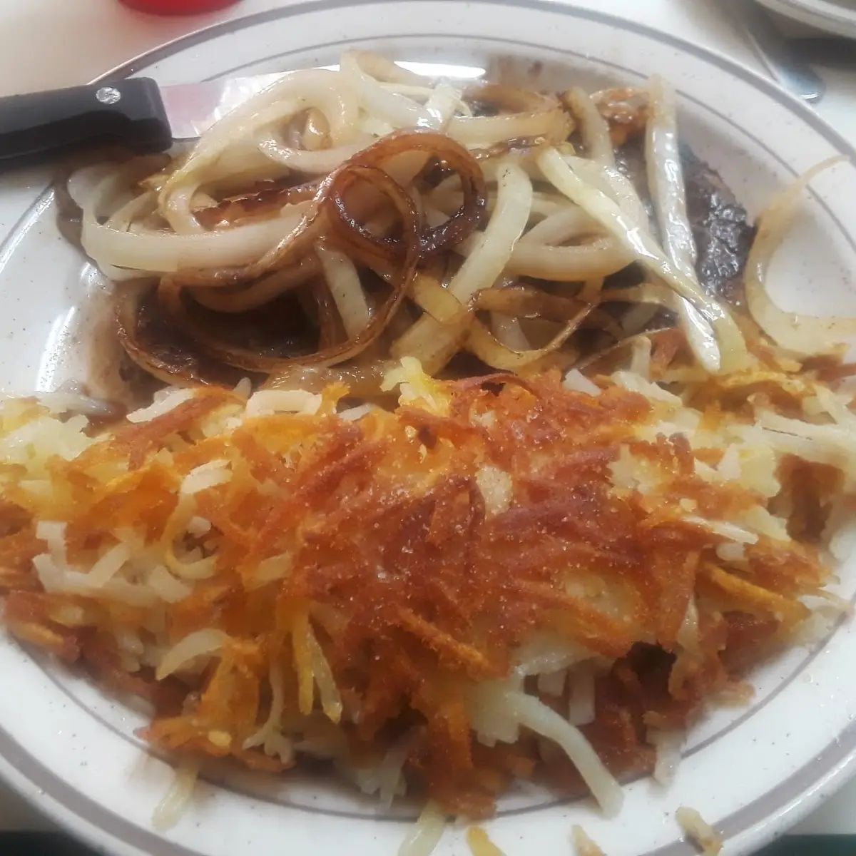 Liver and Onions with Hash Browns
