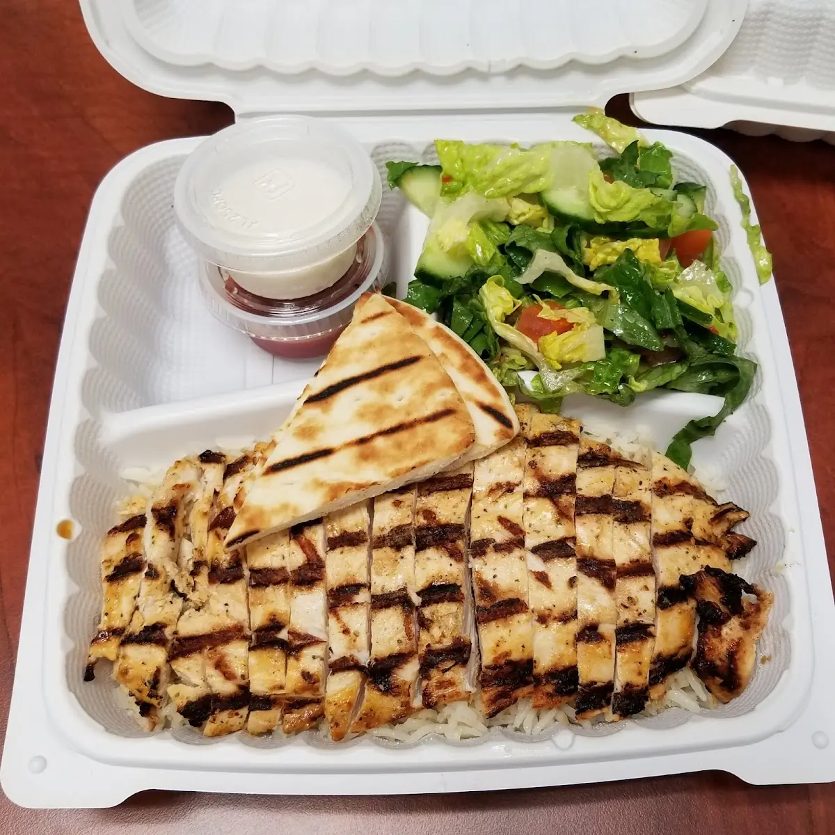 Grilled Chicken Strips over Rice