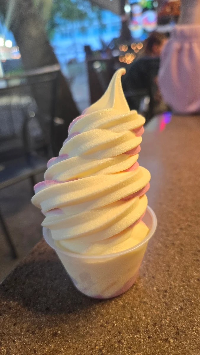 Vanilla and Strawberry Soft Serve