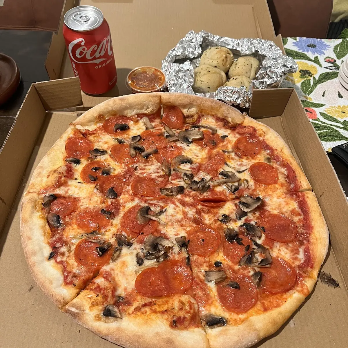 Pepperoni and Mushroom Pizza