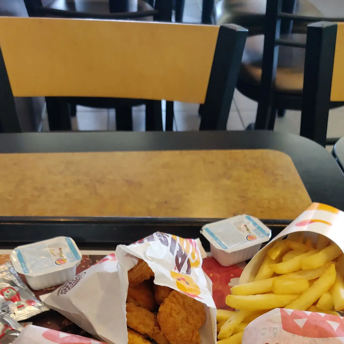 Chicken Burger and Fries