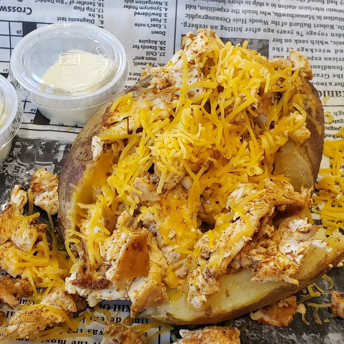 Baked Potato with Chopped Chicken