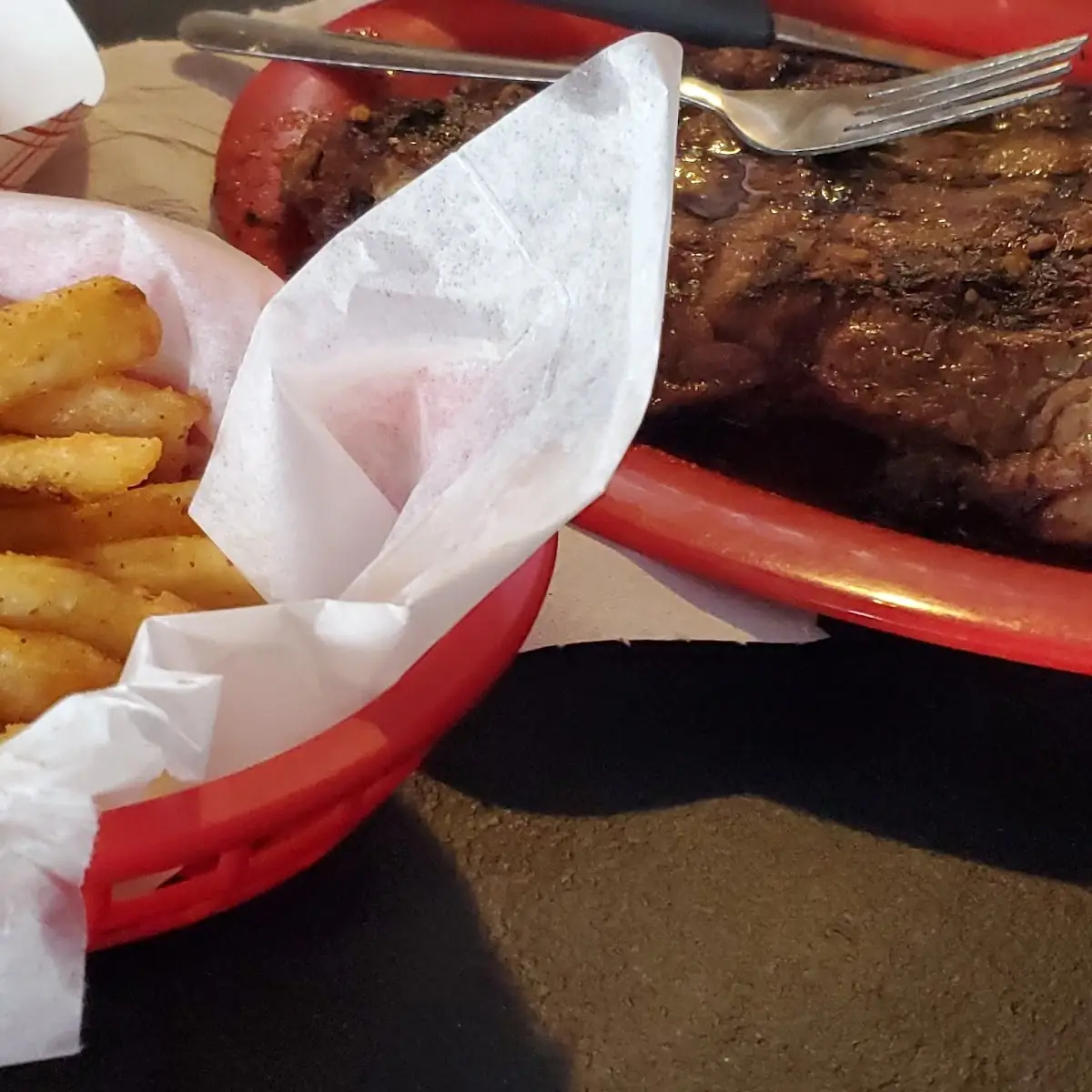 Rib Eye Steak and Fries