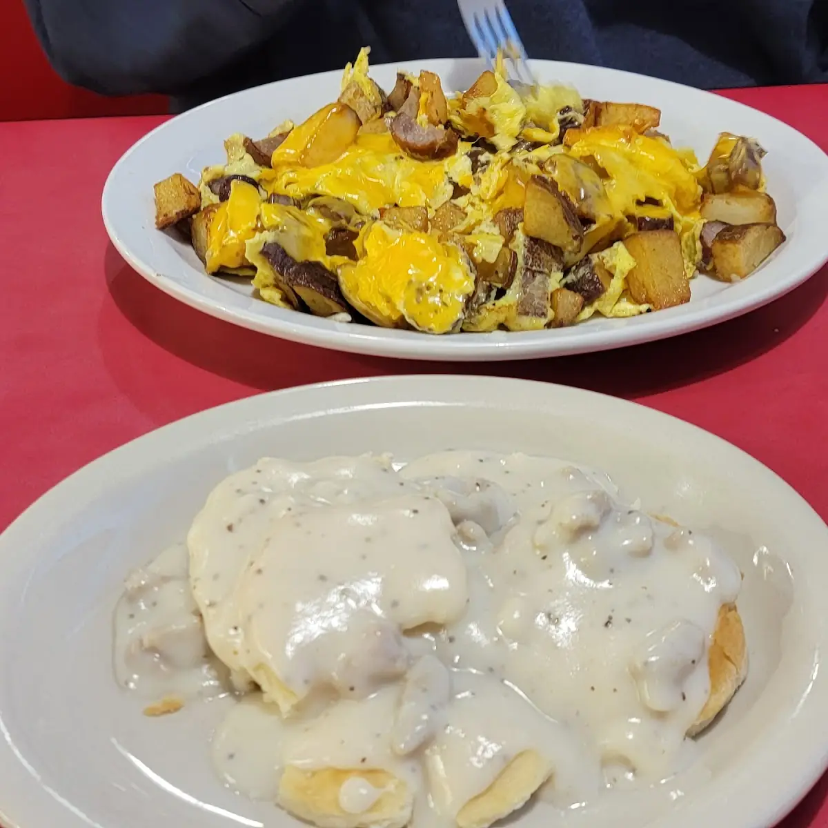Biscuits and Gravy with a Breakfast Skillet
