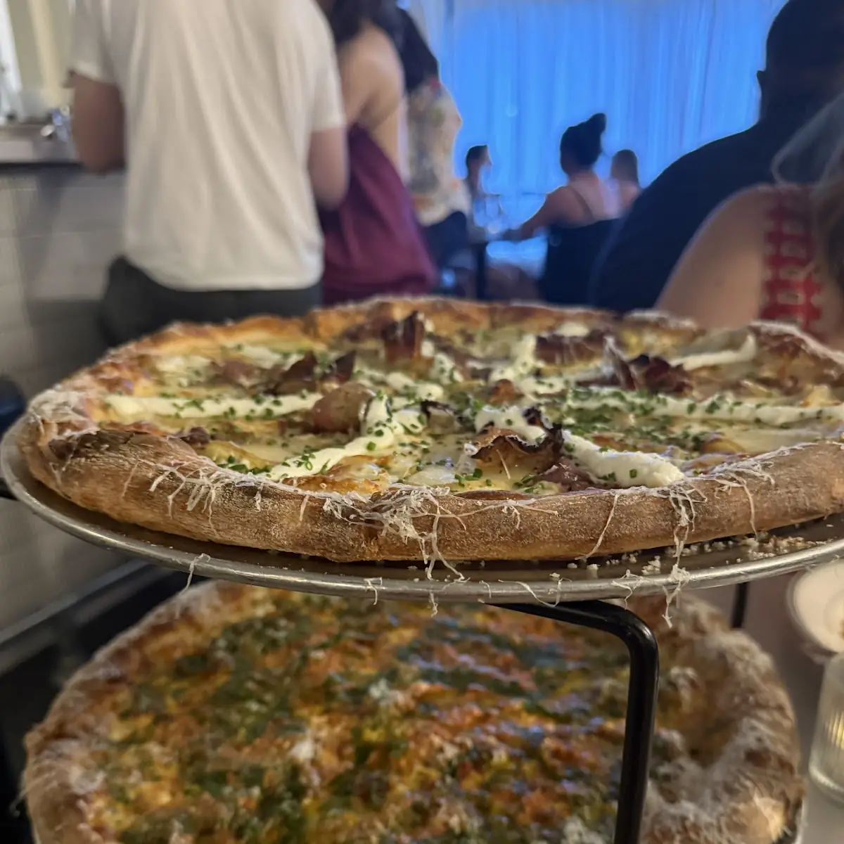 Thin Crust Pepperoni and Basil Pizza