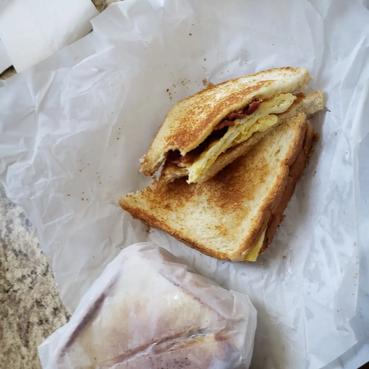 Bacon Egg and Cheese and a Patty Melt