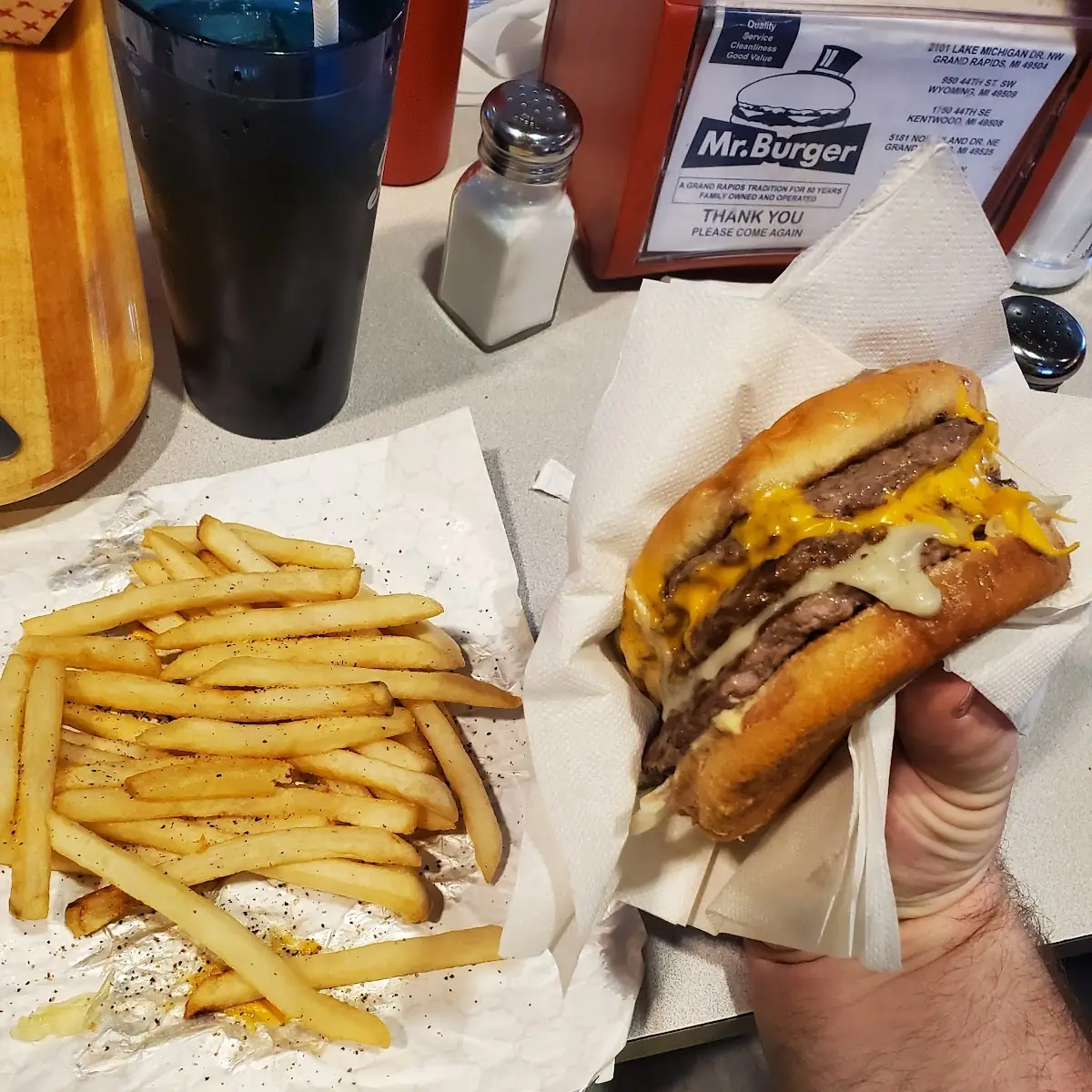 Mister Triple Cheeseburger Combo