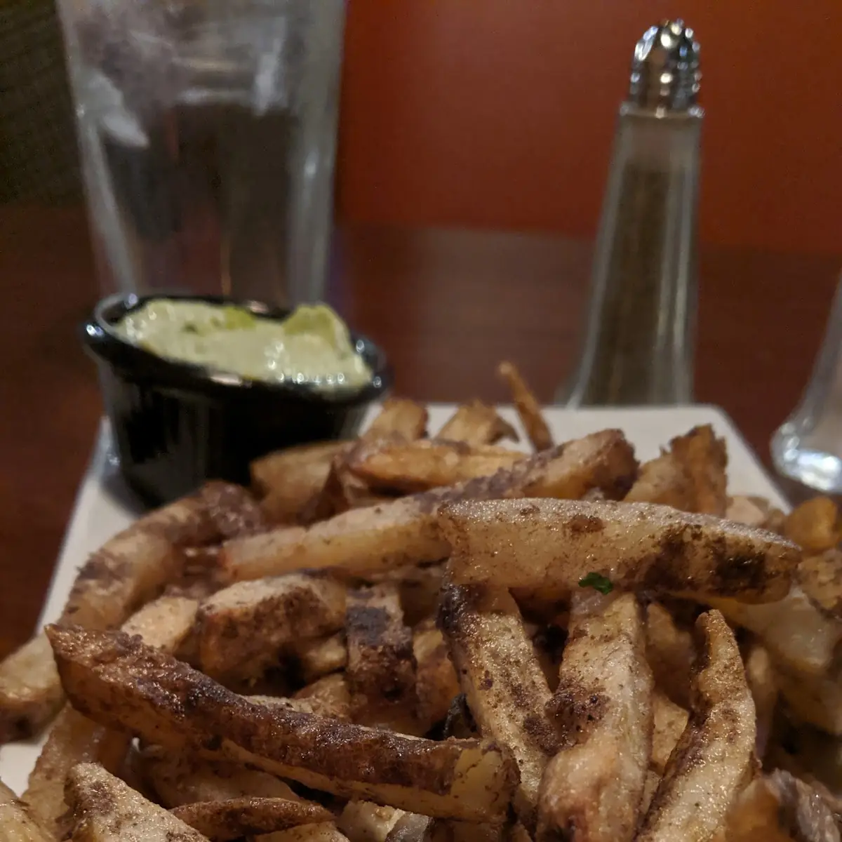 Truffle Fries with Basil Aioli V
