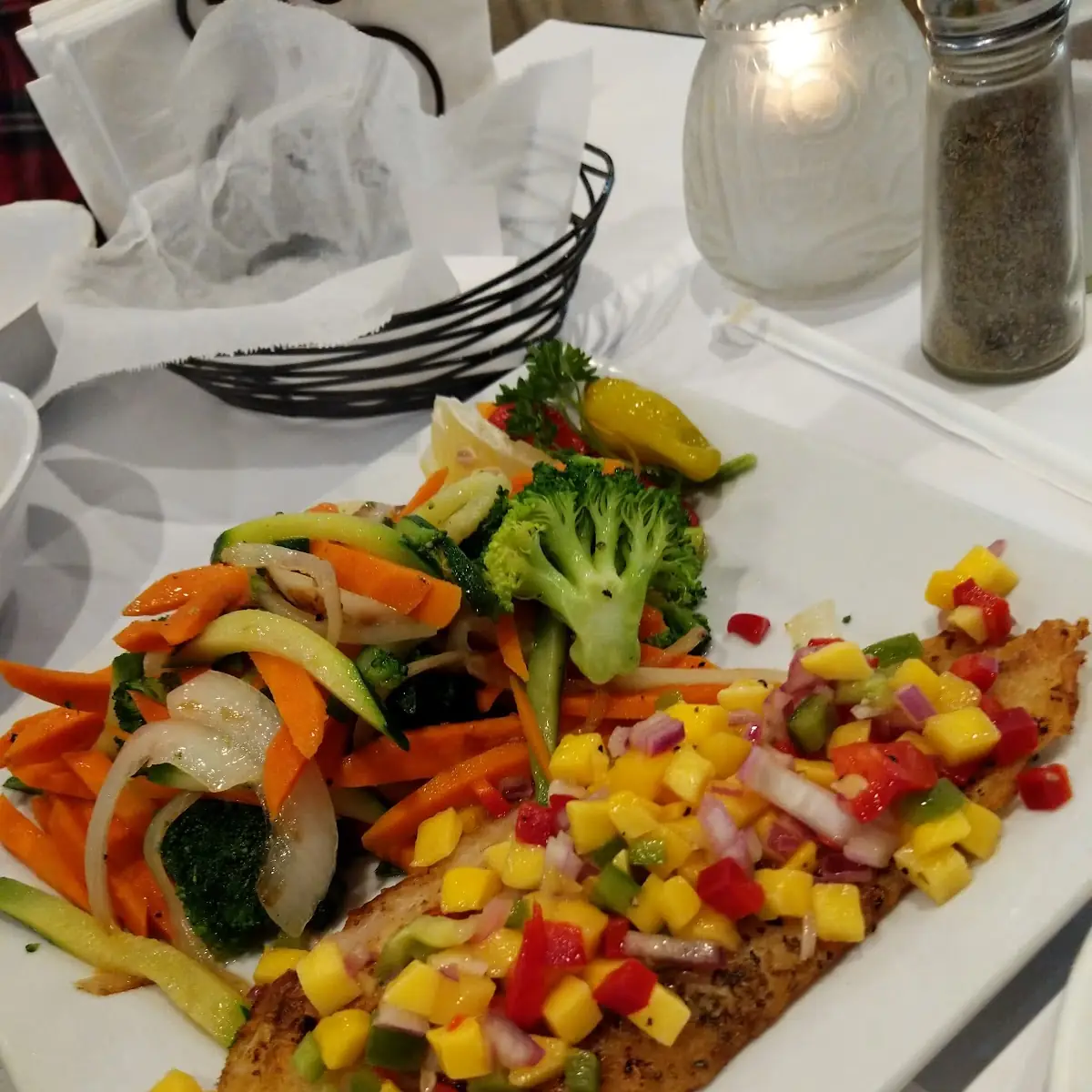 Fish Fillet with Mango Salsa