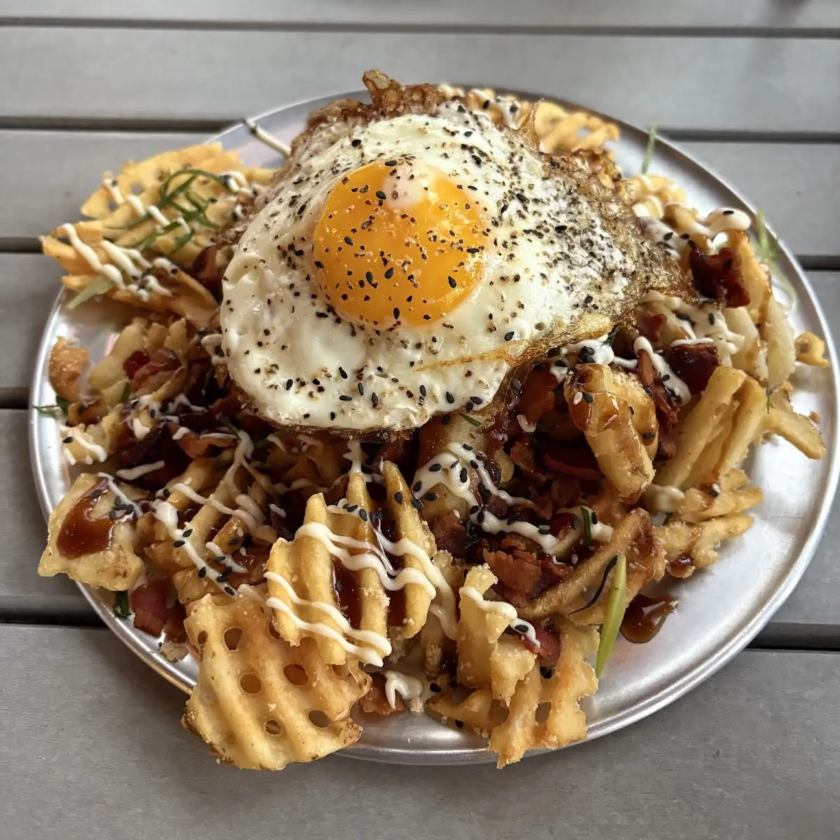 Bacon Loaded Waffle Fries