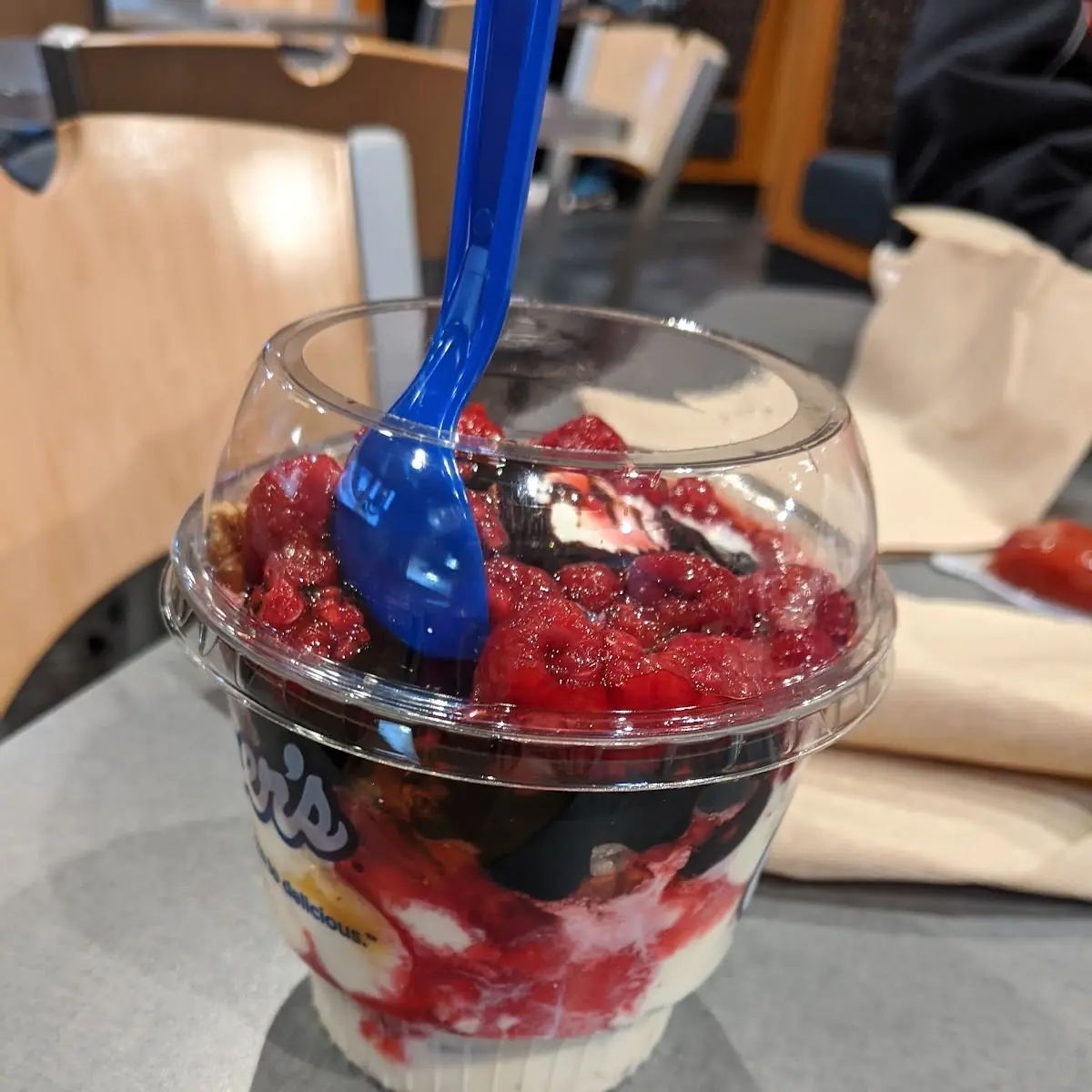 Raspberry Fudge Sundae with Caramel Pecan Custard
