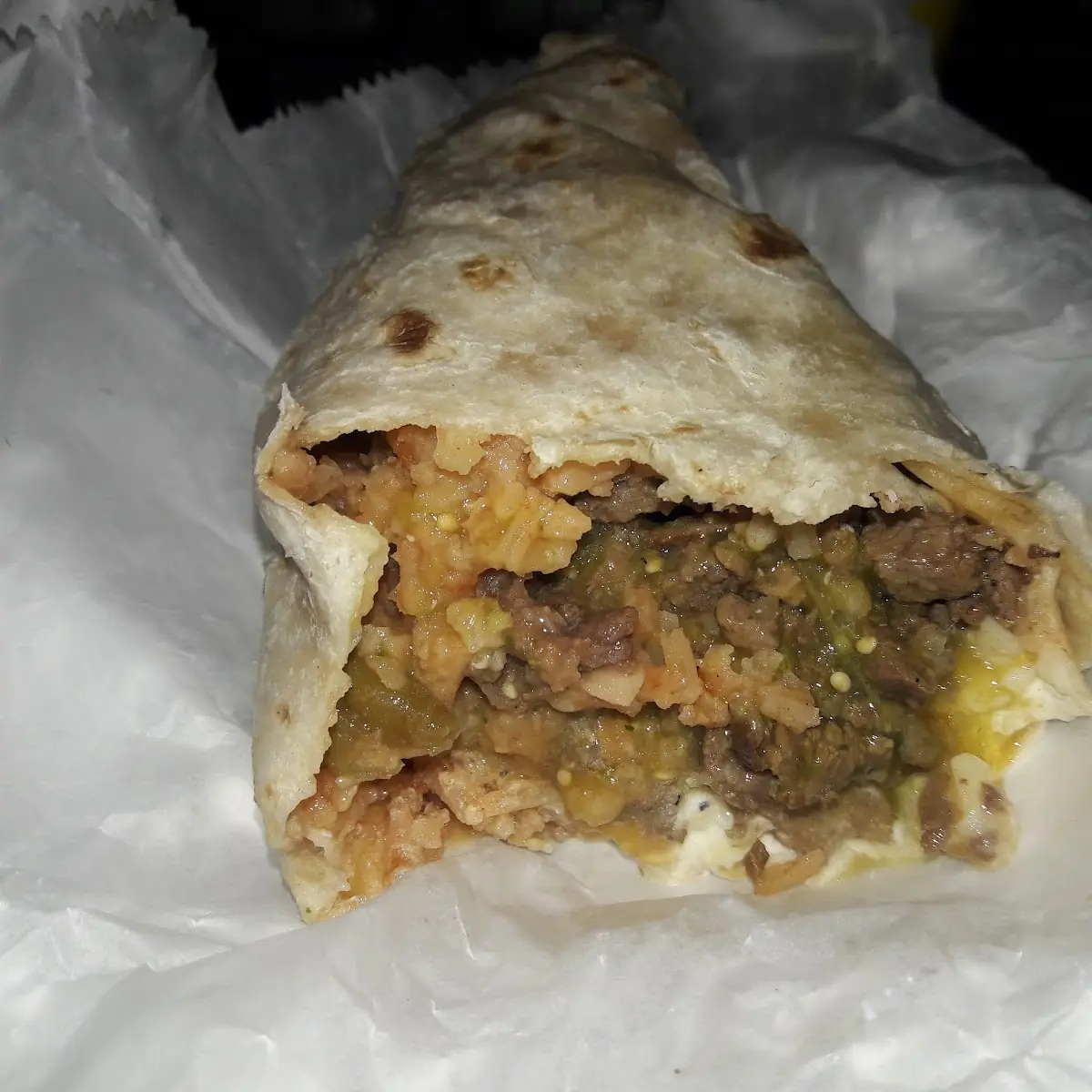 Steak Burrito with Rice