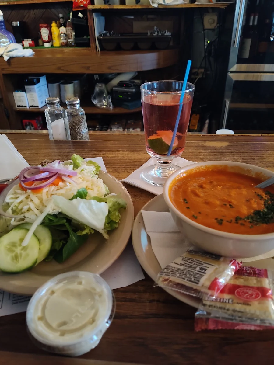 Tomato Soup and Salad