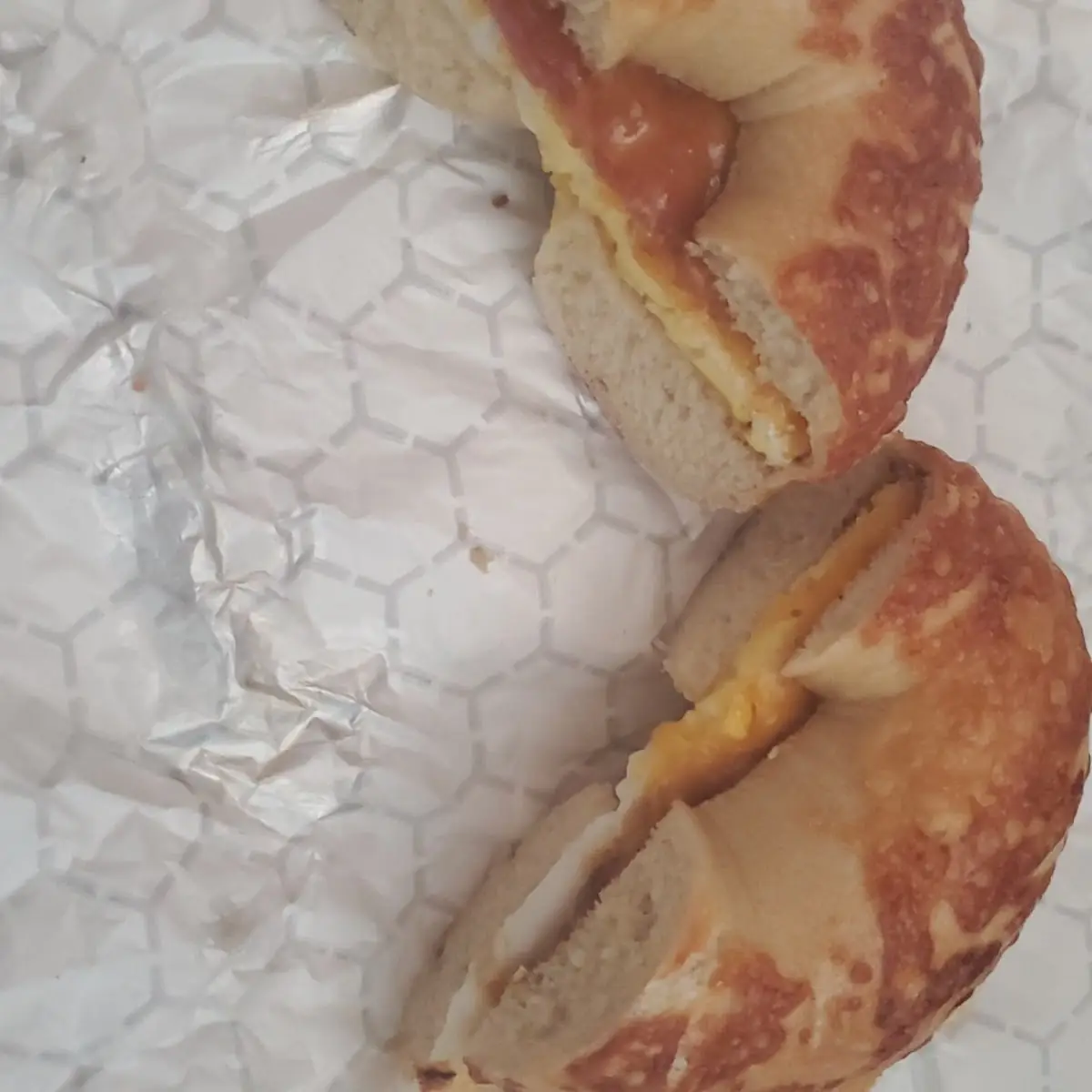 Asiago Cheese Bagel with Egg Cheese and Bacon