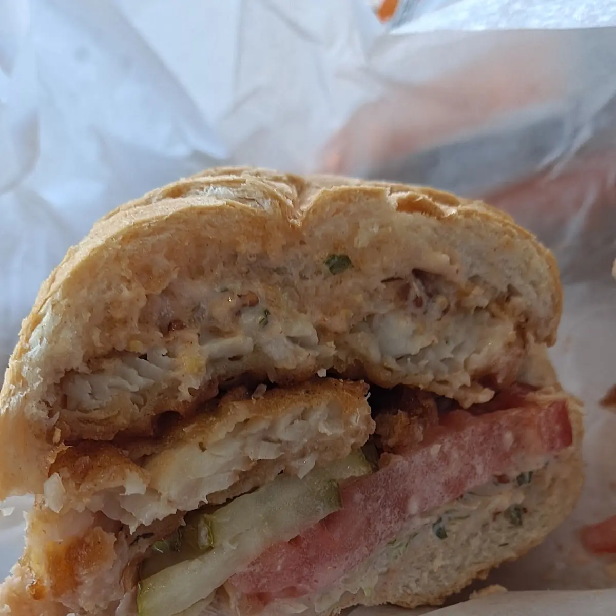 Poboy Flounder Sandwich
