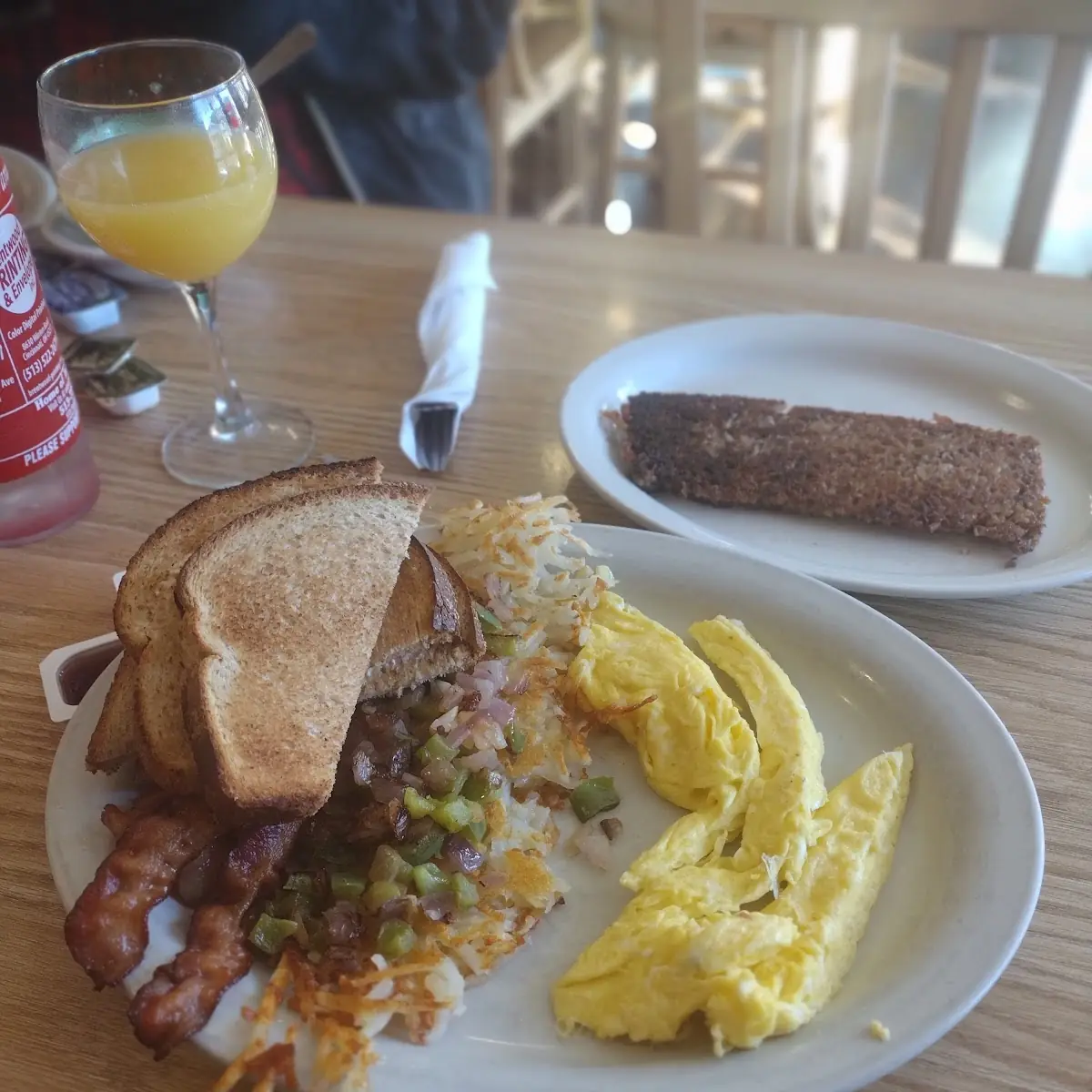 Hash Browns Eggs Bacon Toast