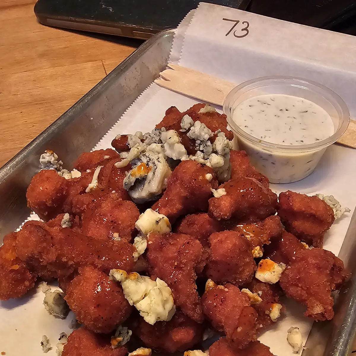 Cauliflower with Ranch Dipping Sauce